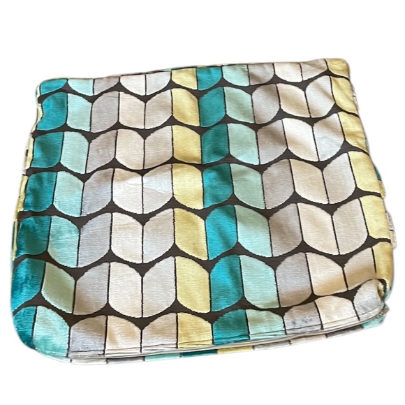 AQUA TEAL GREANN YELLOW GRAY VELVET PILLOW MULTI ACCENT PILLOW COVER (Set of 2) - Picture 4 of 8